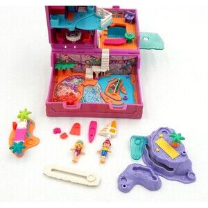 Bluebird Polly Pocket Surf N Swim Island Treasure Chest Playset Trunk 1996